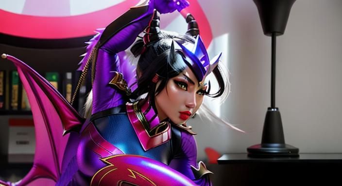 Anthro Dragon Superhero: Powerful Reptilian Heroine