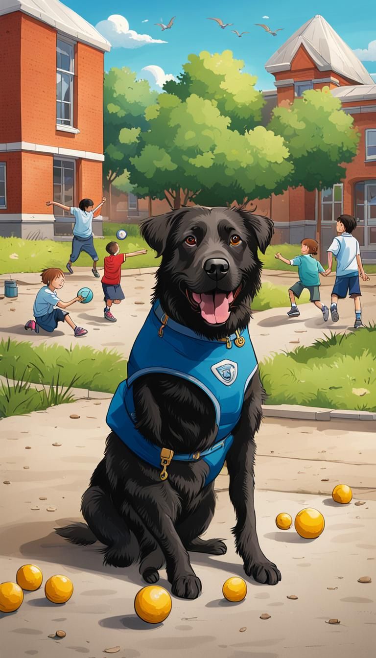 Children Playing in Schoolyard