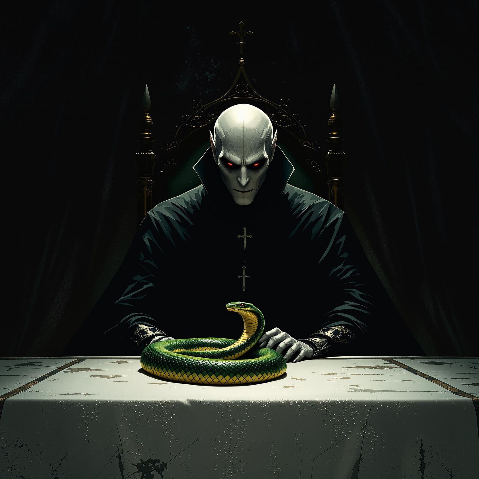Voldemort and Snake: Dark Epic Portrait