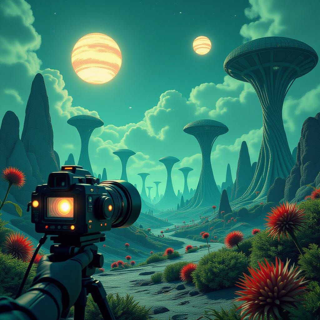 Surreal Alien Landscape Captured by Futuristic Camera