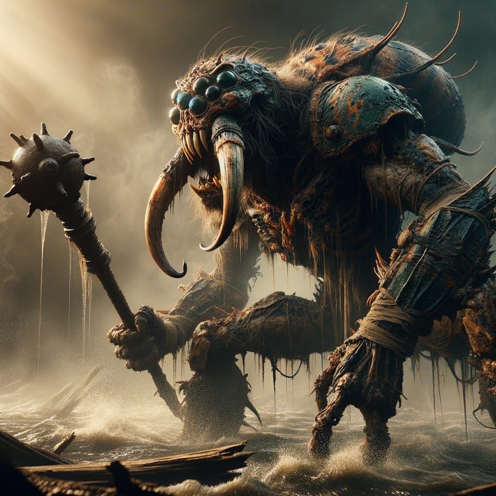 Mutant Spider-Monster with Morningstar in Gritty 3D CGI