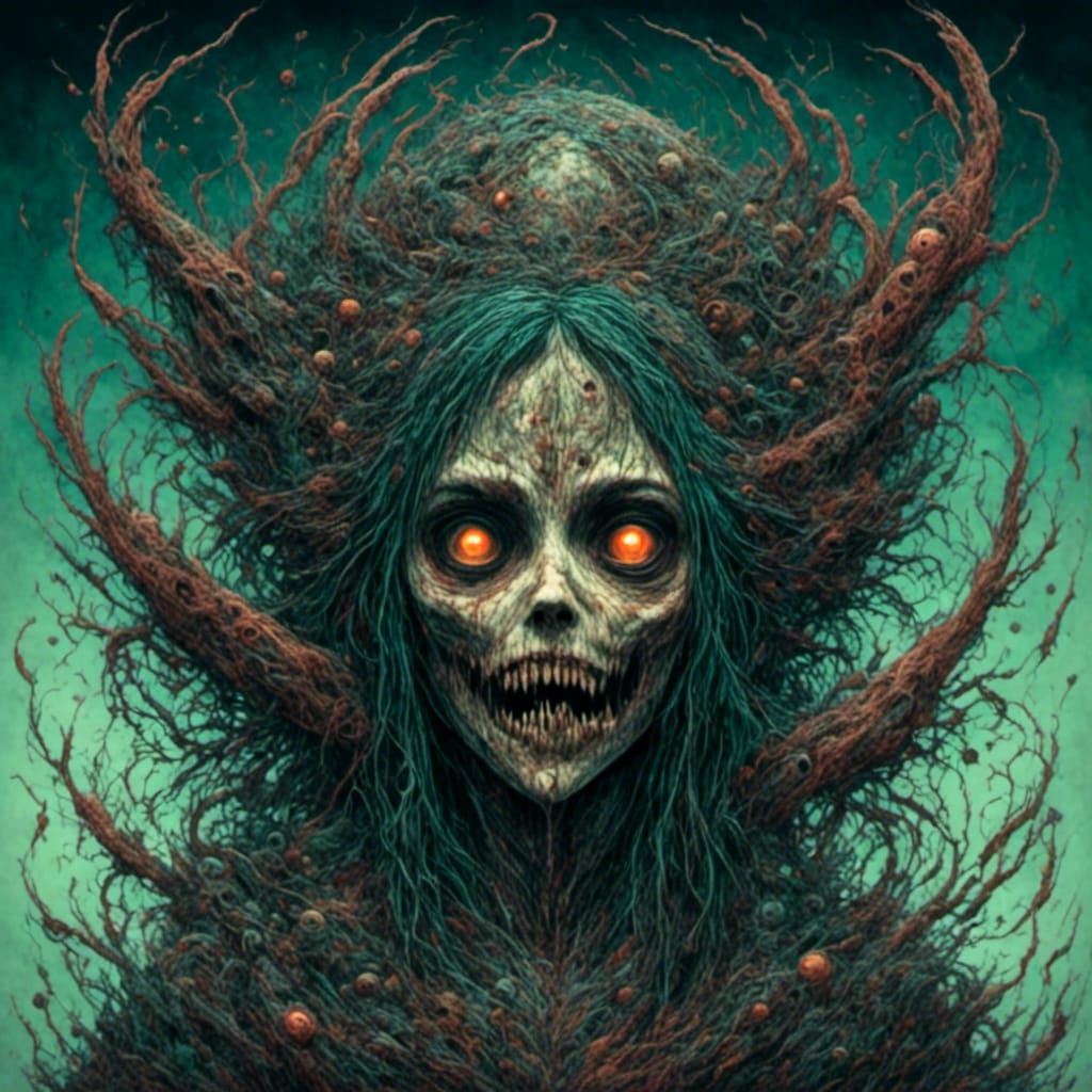 Mystical Druidess in Stylized Fantasy Art