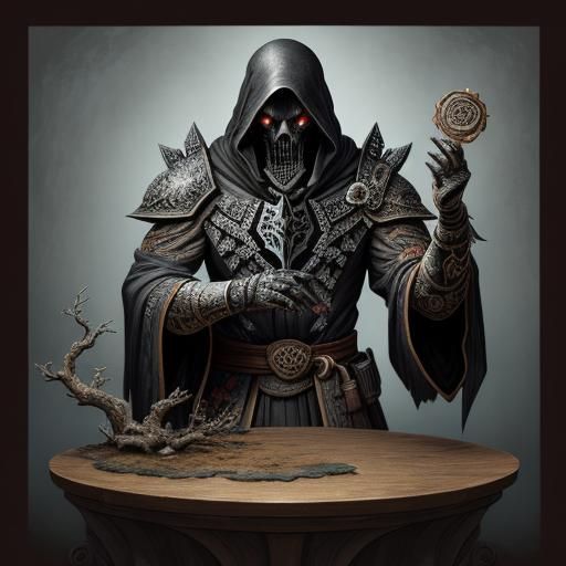 Reaper of Death Emerges from Ancient Scroll