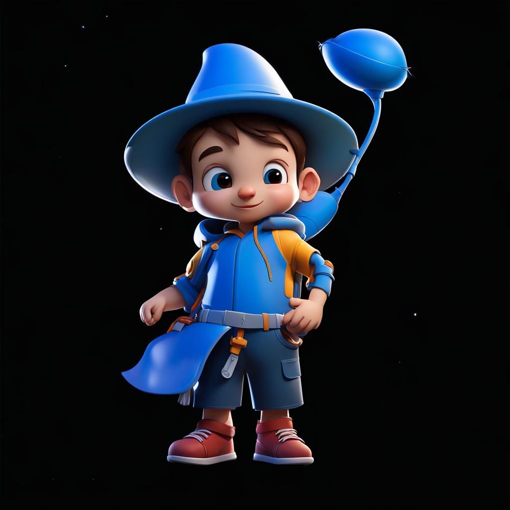Cute Child Wizard Sleeping 3D Render