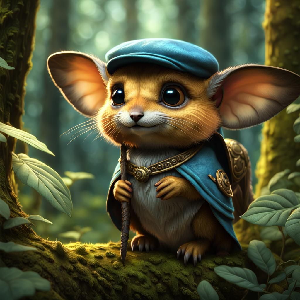 Forest Creature in Digital Painting Style