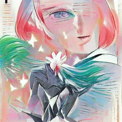 Aechmea from Houseki no Kuni in Pastel Manga Style