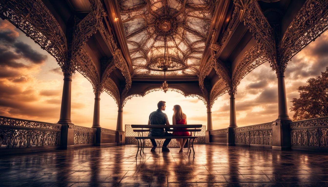 Romantic First Date in Hyperrealistic Style