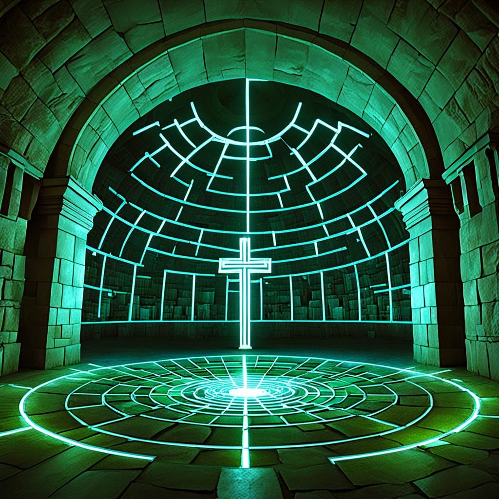 Ethereal Energy Field Over Crypt Entrance