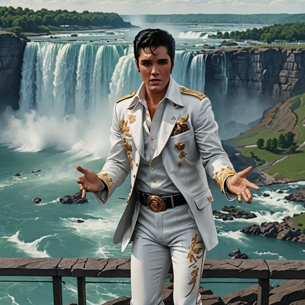 Elvis Presley at Niagara Falls (well the Falls did not turn out that well lol)