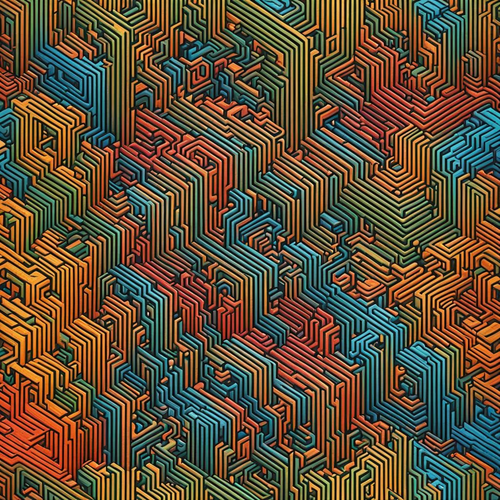 Psychedelic Granite Maze: A Trippy World