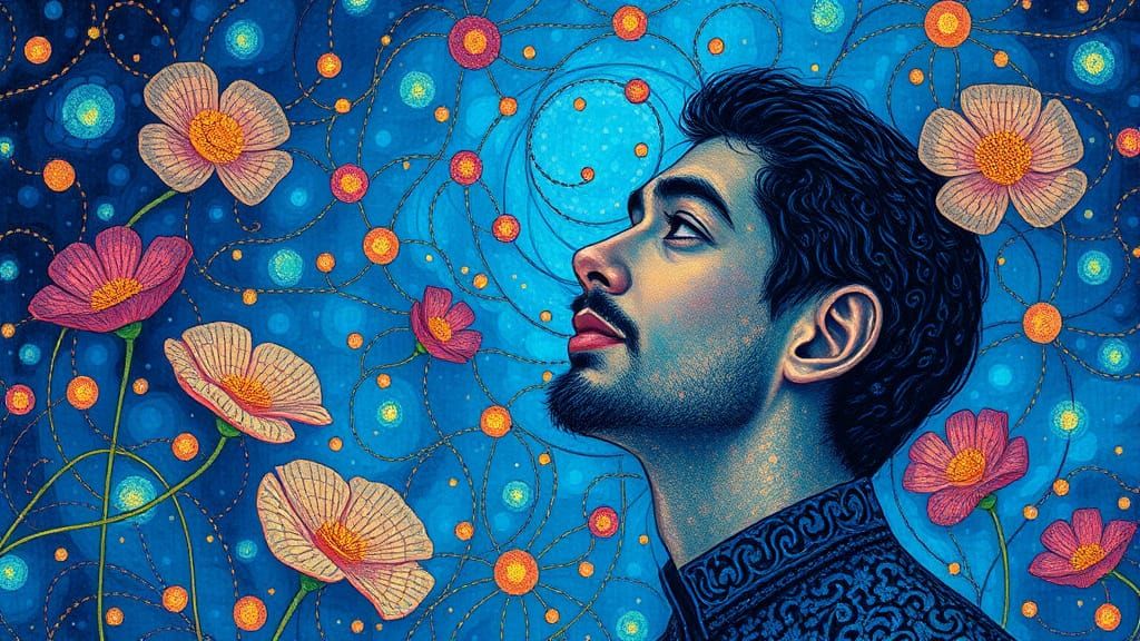 Whimsical Goddess of Nature in Vibrant Opal Hues, Inspired b...