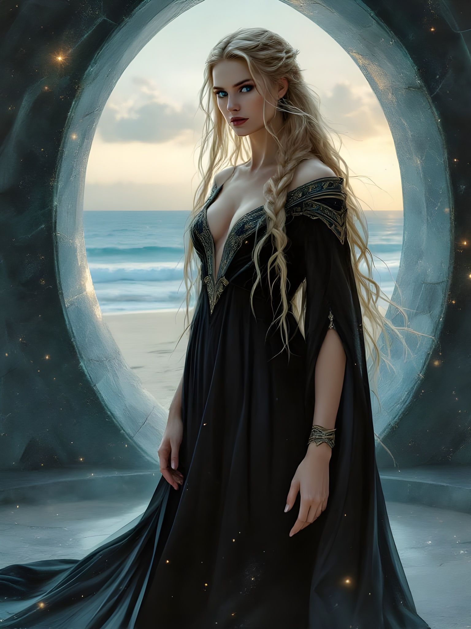 Norse Goddess Seeks the Horizon in Elegant, Ethereal Beauty