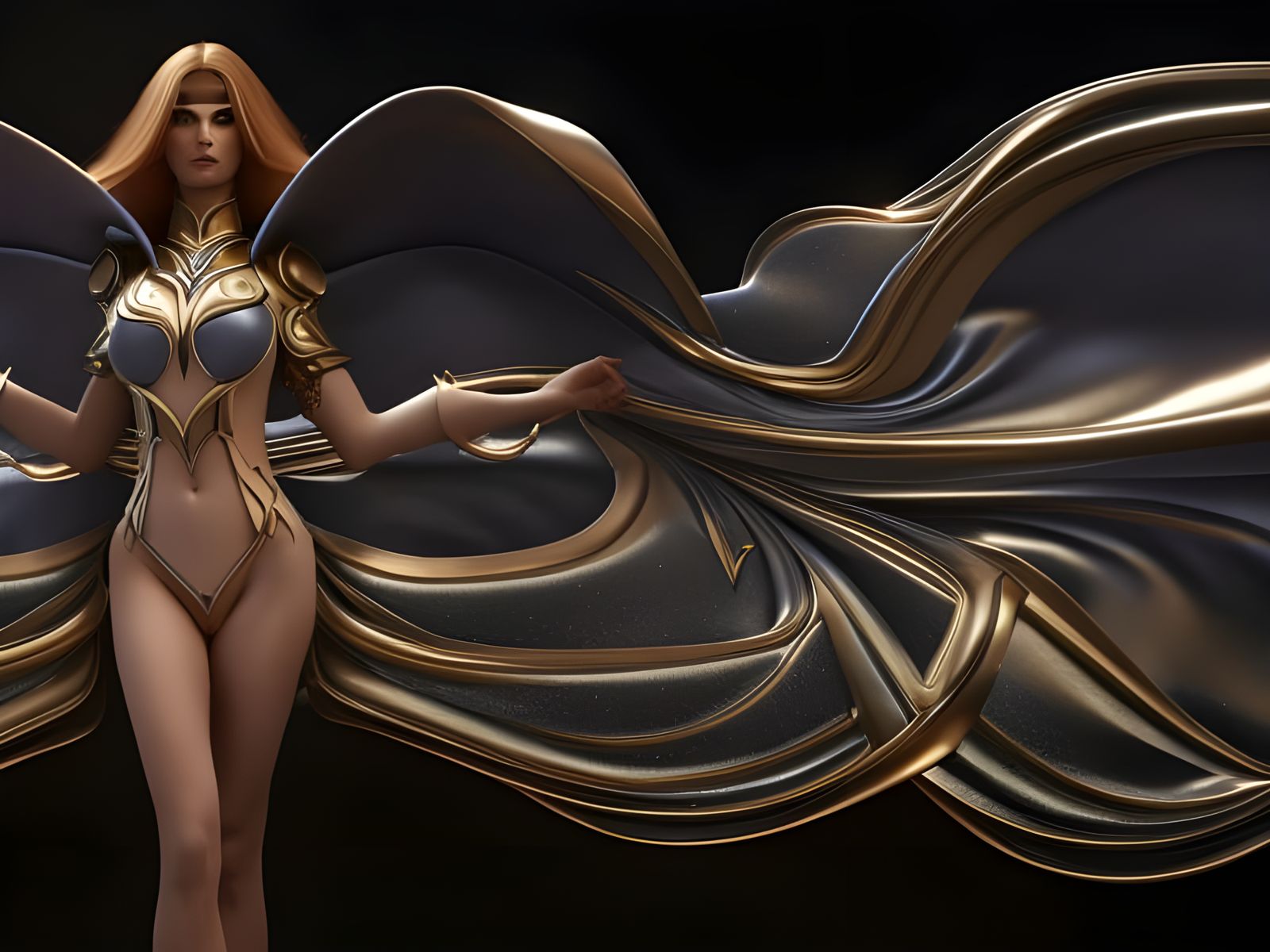 Fantasy Elven Harlequin in Hyperrealistic 3D