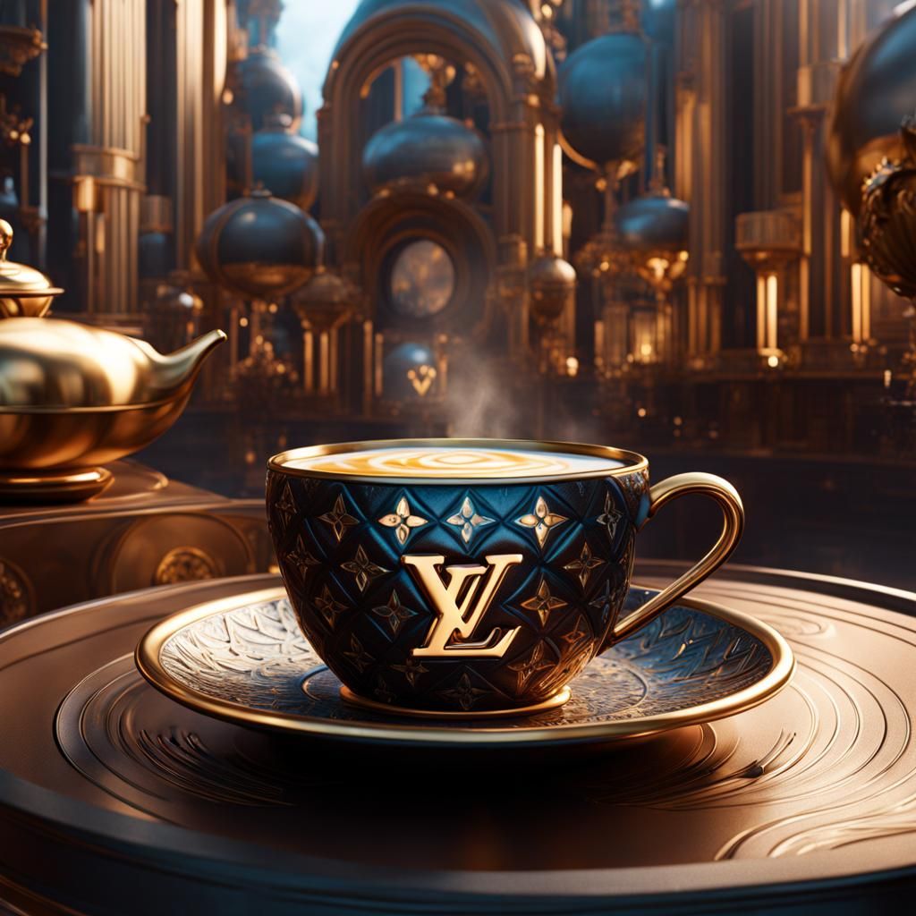 Detailed Matte Painting of Louis Vuitton Coffee