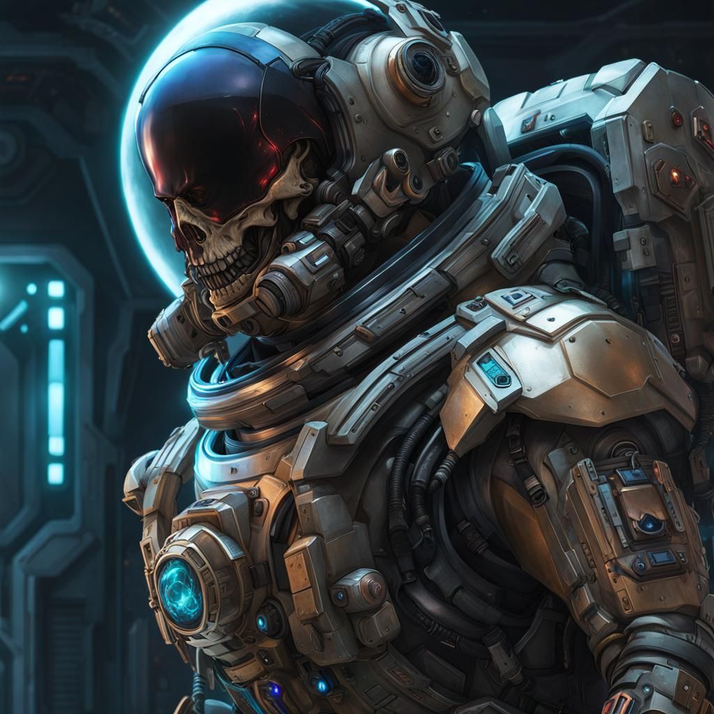 Undead Astronaut Escaping Supernova: Hyperdetailed Digital P...