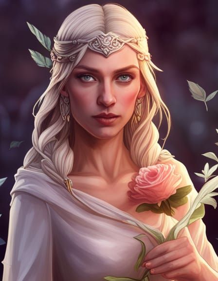 Eir, Norse Goddess of Healing in Forest Setting