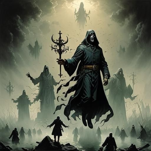 Sinister Figure Reaching From Abyss