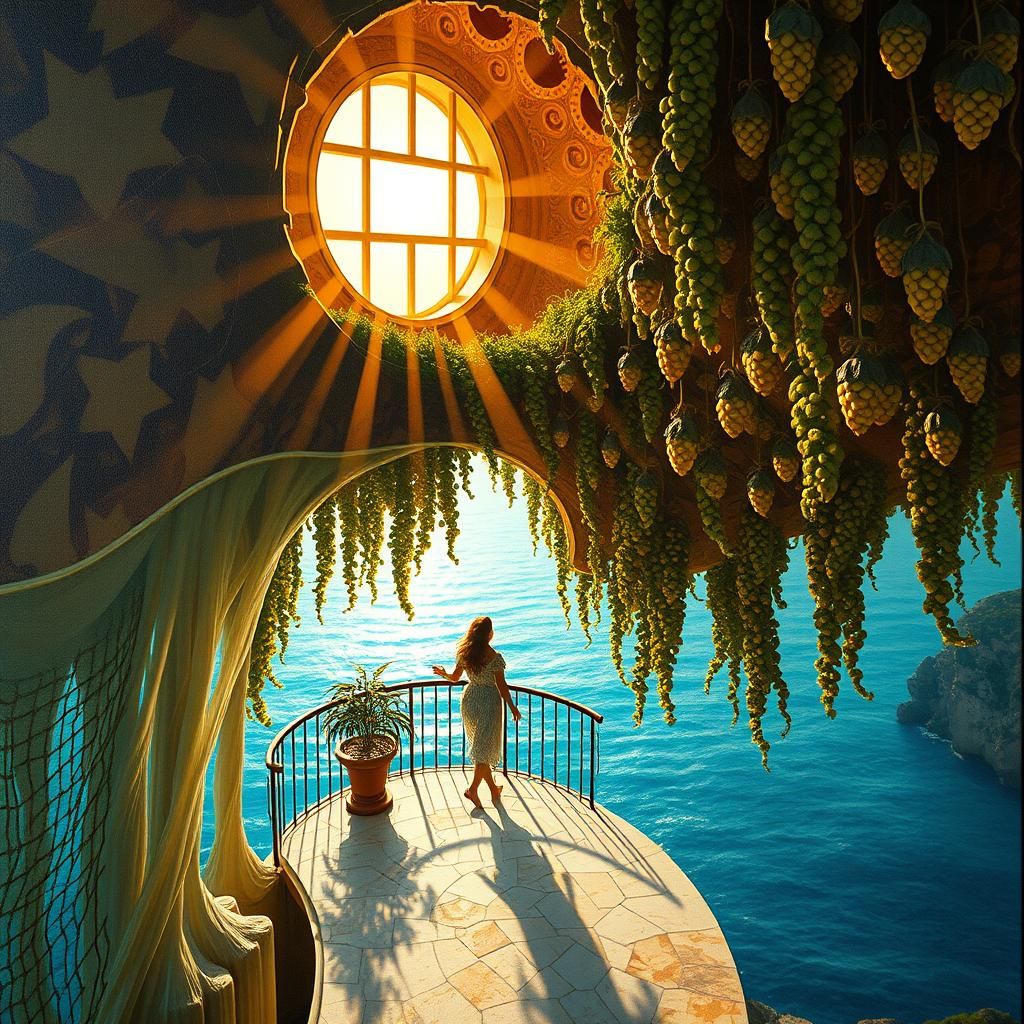 Surreal Optical Illusion Architecture with Filigree Shadows