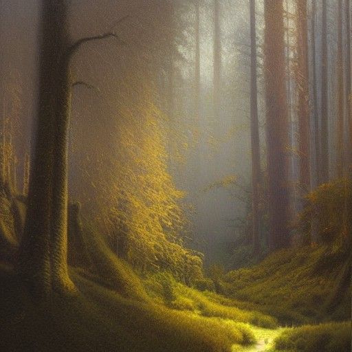 Mystical Midgård: An Oil Painting