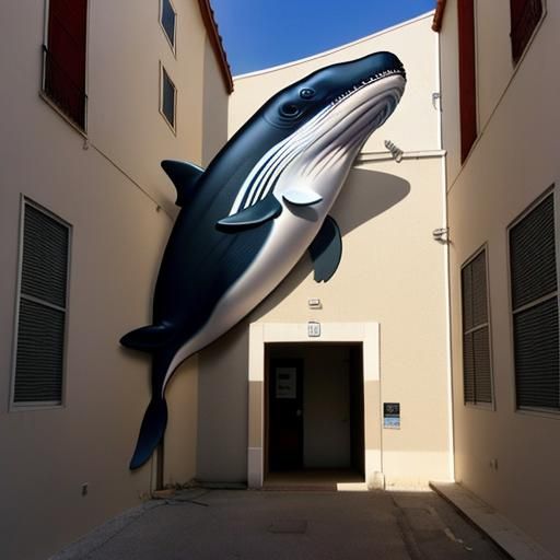 Amazing Whale Anamorphic 3D Street Art