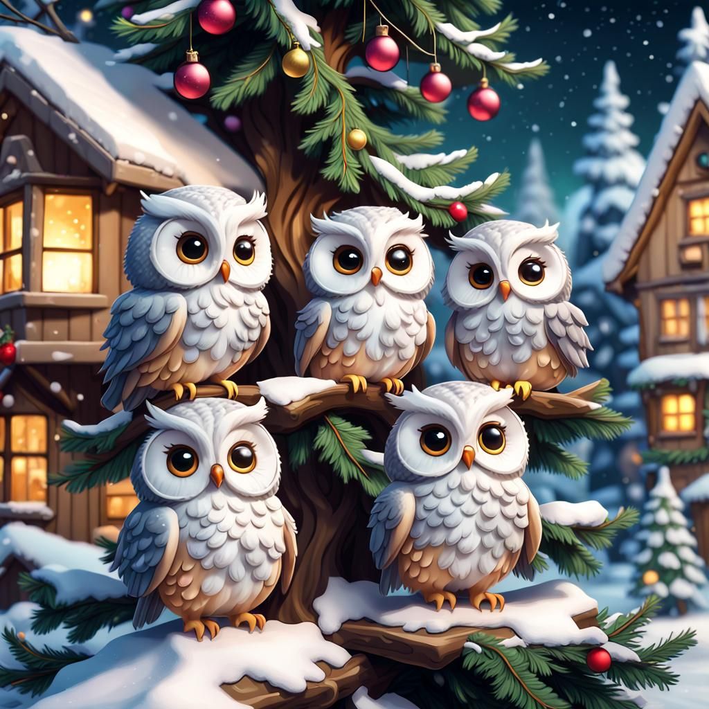 Owl Christmas Carols
