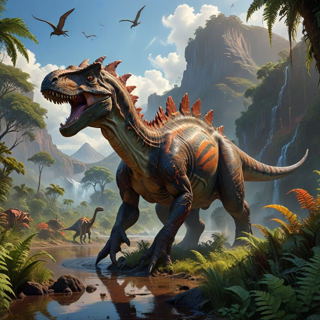 Jurassic Eruption: Stegosaurus and Velociraptors in Paleoart...