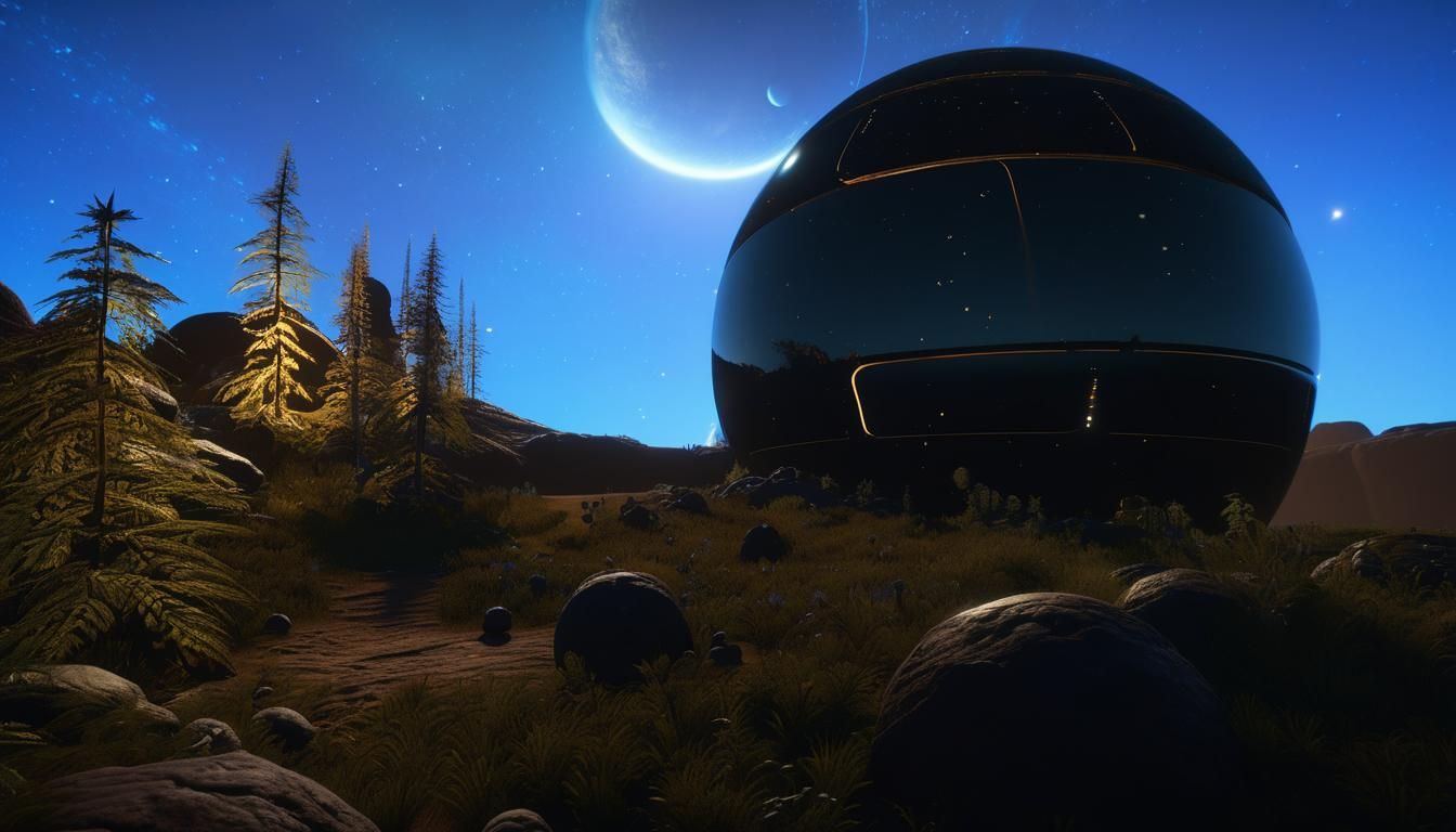 Ancient Aliens in Spherical Spacecraft: 3D Cinematic Render