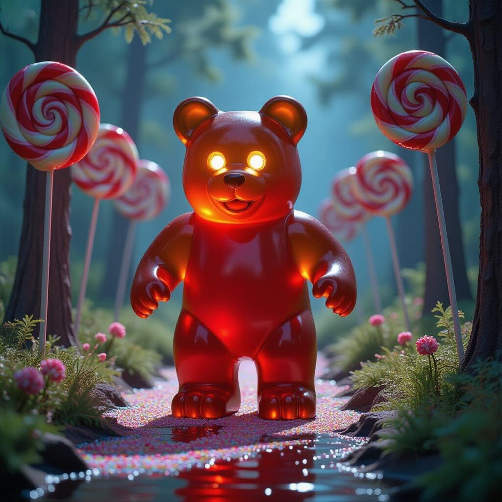 Gummy Bear Monster in Candy Forest