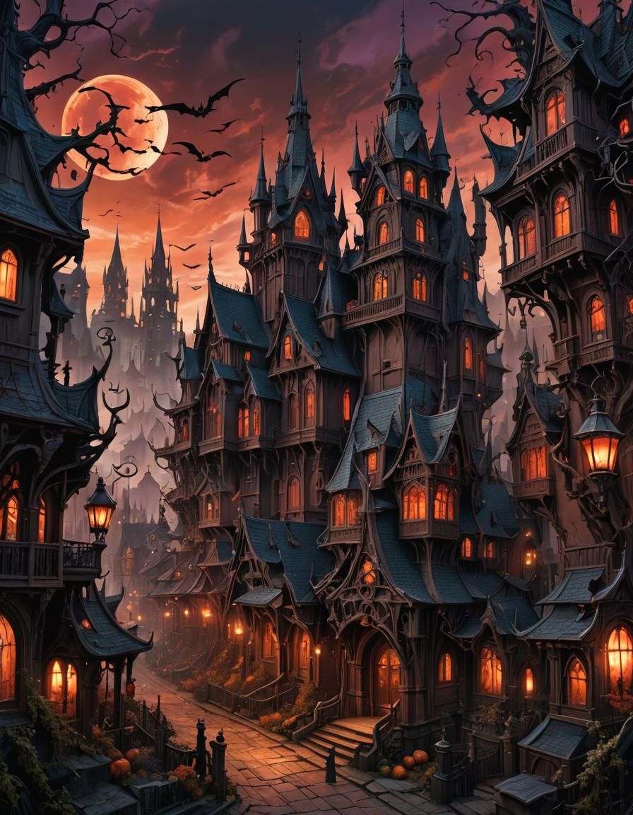 Ultimate Halloween town beyond any Halloween deemed possible. So, so Halloween 🎃🎃🎃👻🎃🎃 Halloween as hell.
