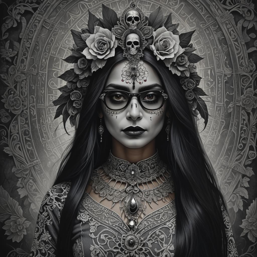 Catrina Portrait in Style of Remedios Varo