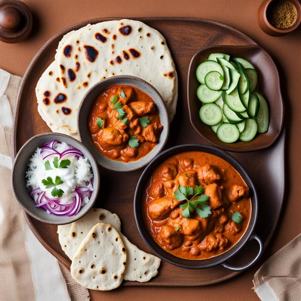 Chicken Tikka Masala with Saffron Rice and Naan