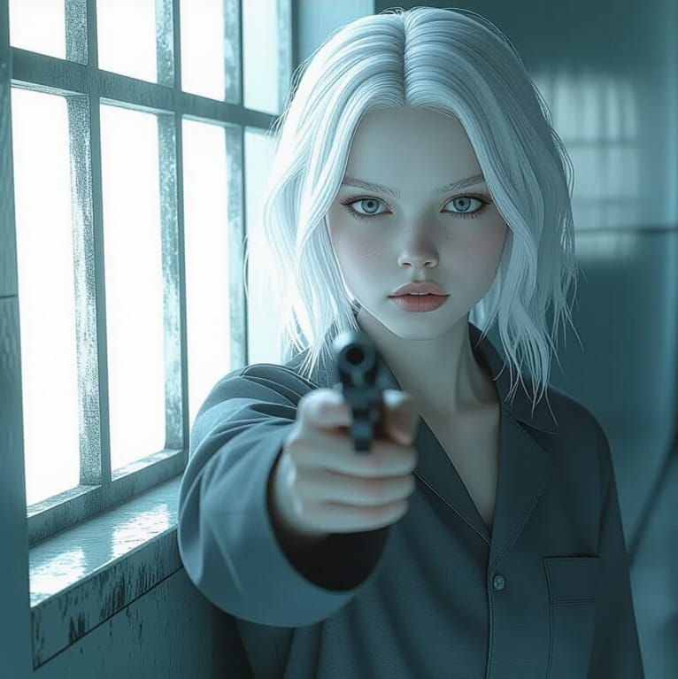 Hyperreal Portrait of Young Women in Prison