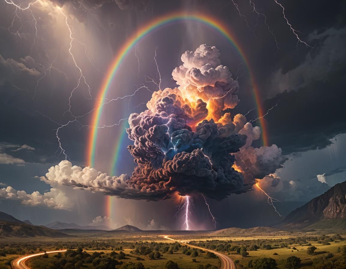 Exploding Rainbows: Cinematic and Hyperdetailed