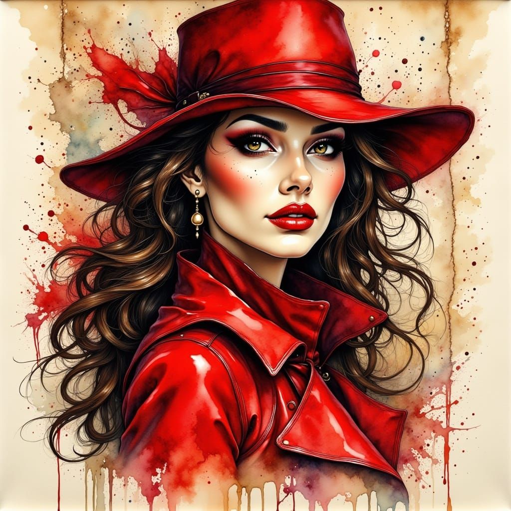 Carmen San Diego Ink and Paint Style Wanted Poster