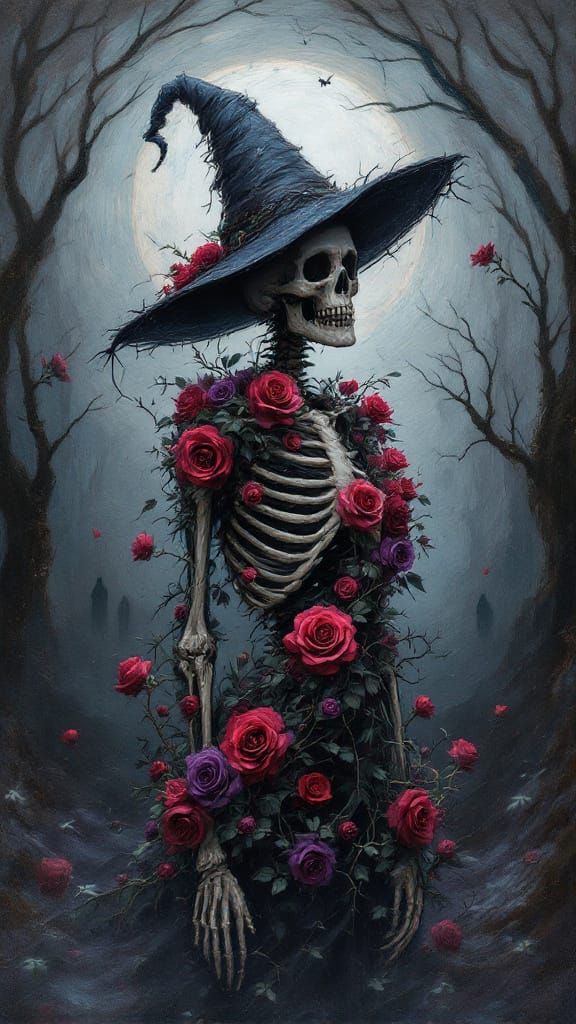 The Witch’s Floral Skeleton