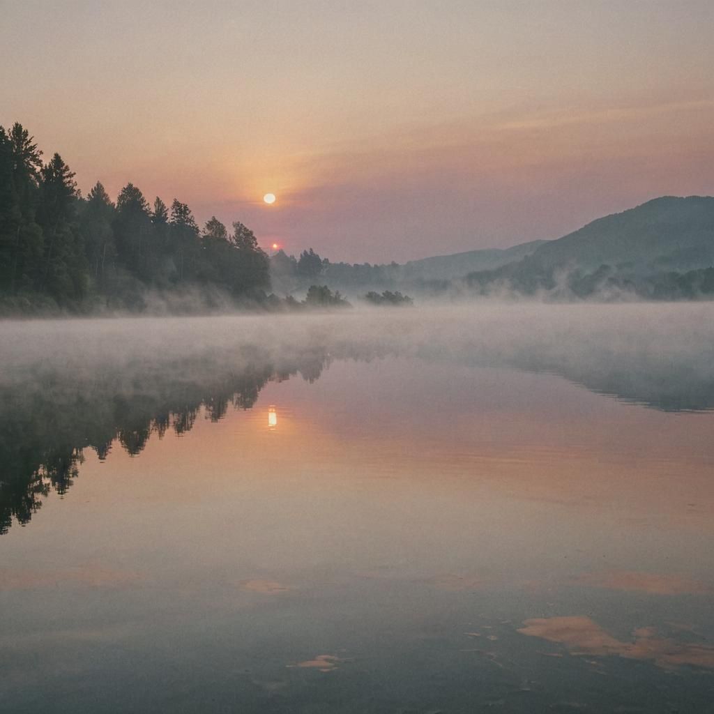 Serene Lake Reflects Sunrise: A Cinematic Masterpiece