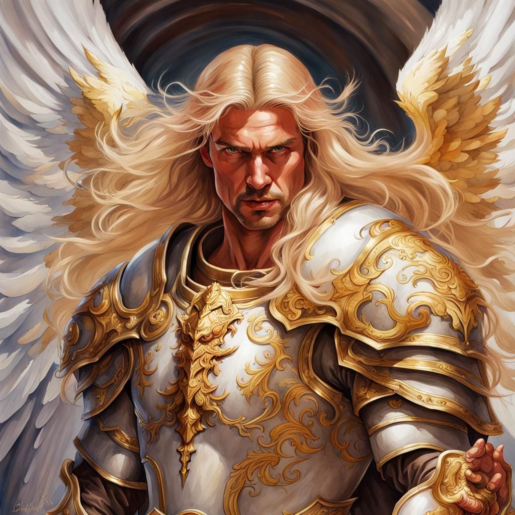 Renaissance Watercolor: Sanguinius, Angel Primarch