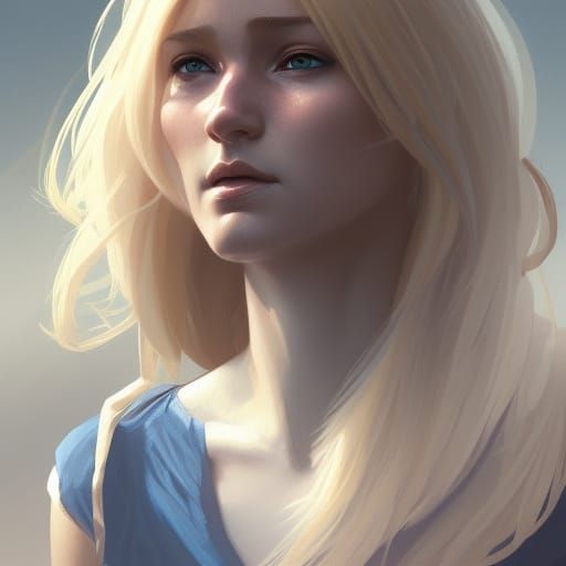 Fantasy Portrait of Blonde Female Character