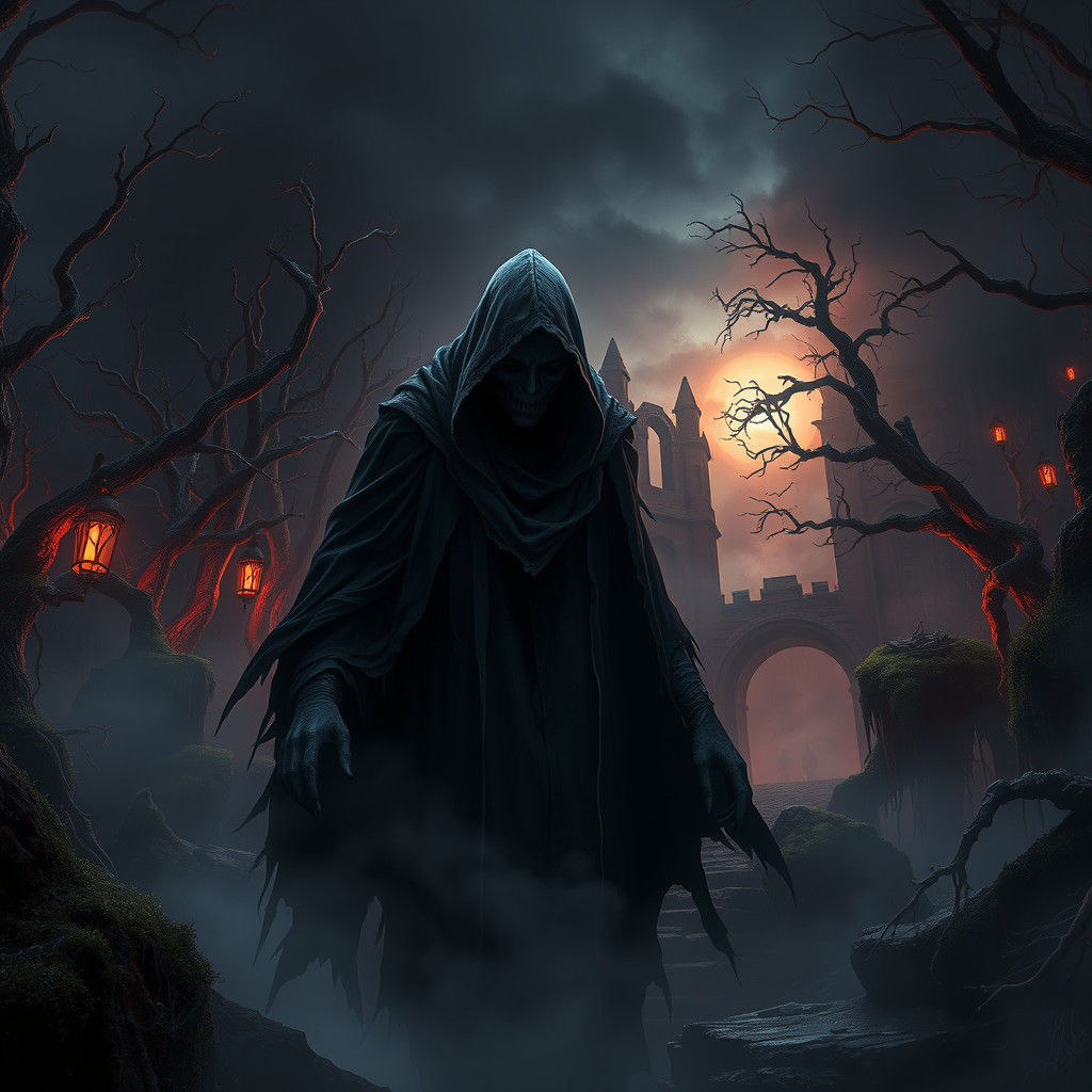Creeping Death Emerges from Twilight Mist in Fantasy Art