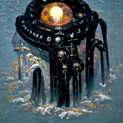 Eldritch Great Machine in Oil Painting Style