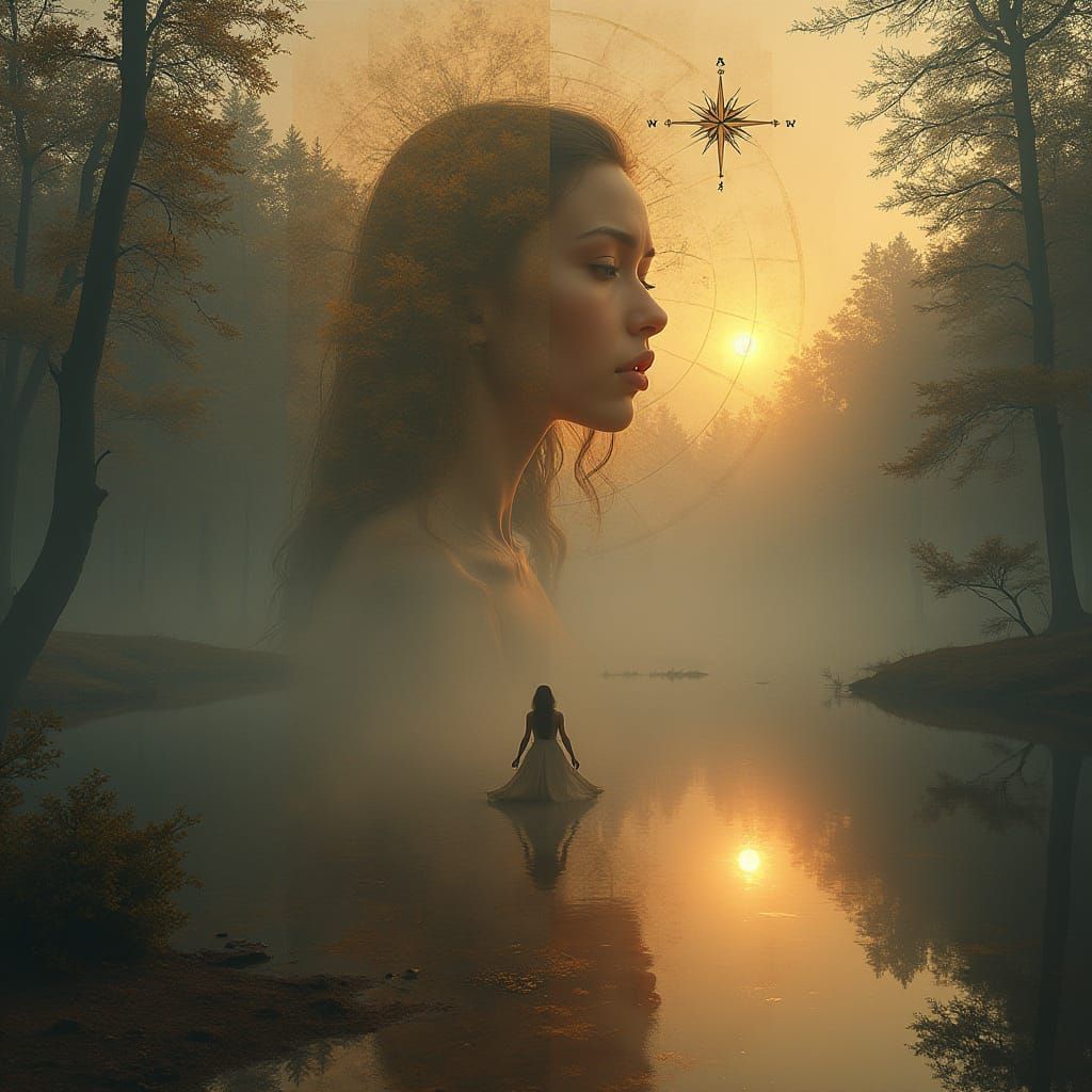 Dreamlike Lake Scene in Hyper-Realistic Digital Art