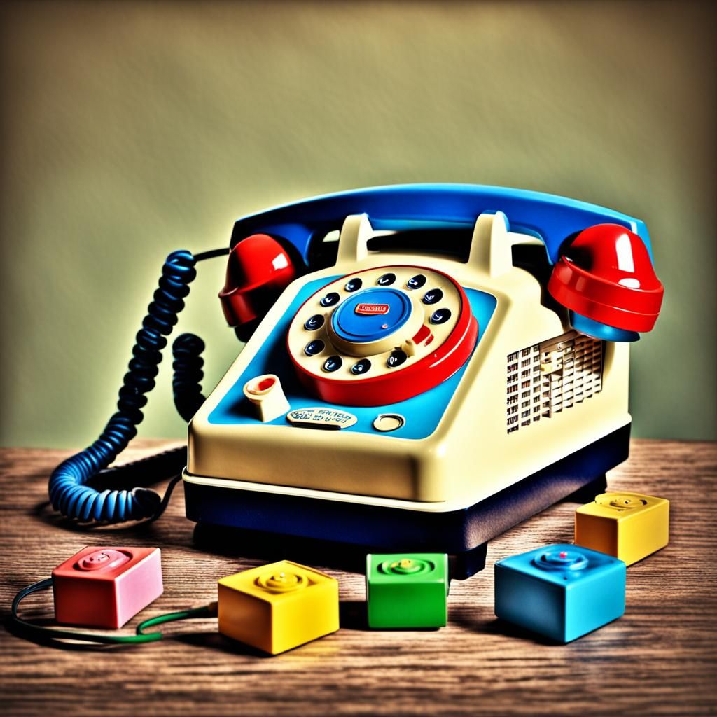 Fisher-Price 1961 Chatter Telephone Toy in HDR