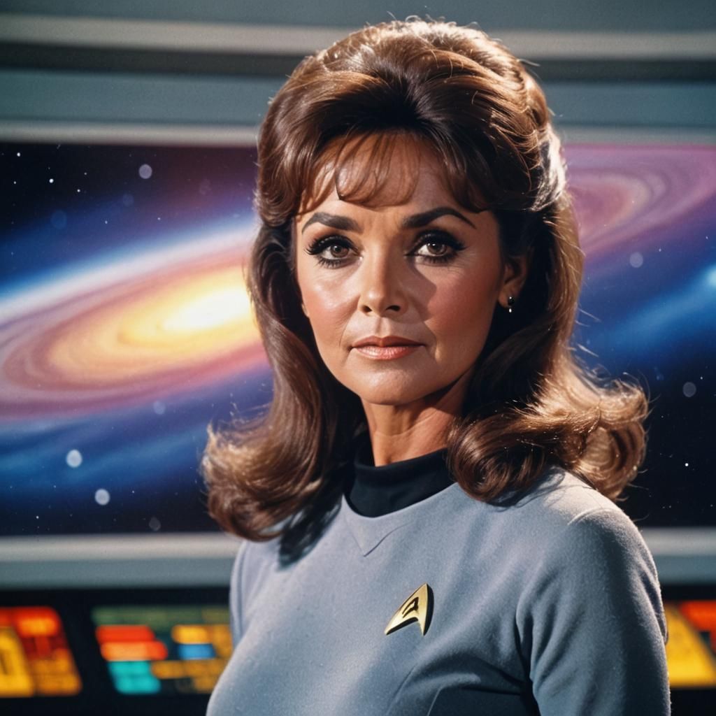 Dawn Wells as Star Trek Officer in Cinematic Portrait