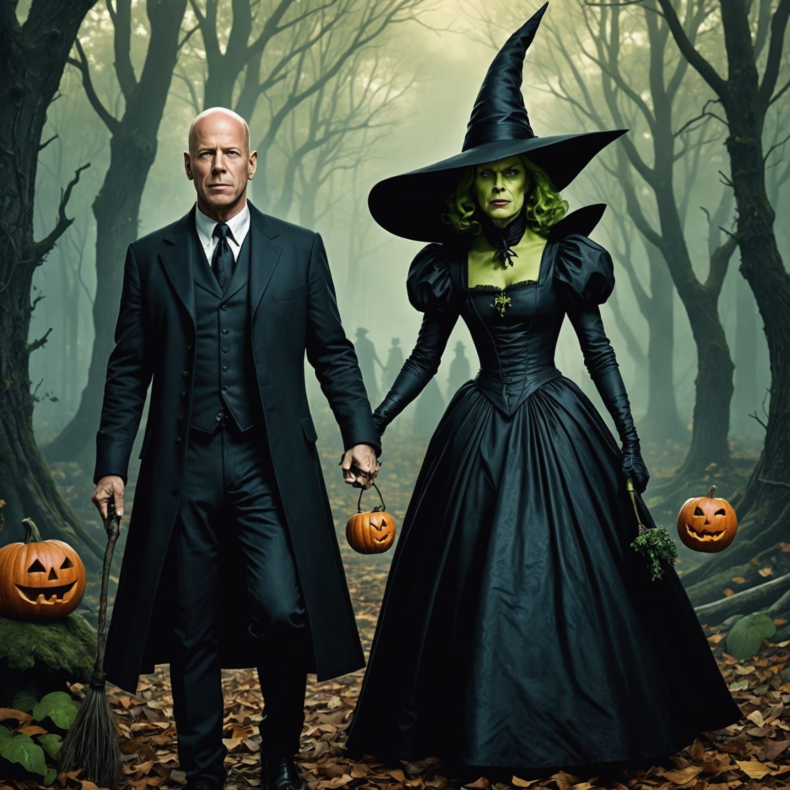 Surreal Mashup: Bruce Willis Meets Wicked Alice
