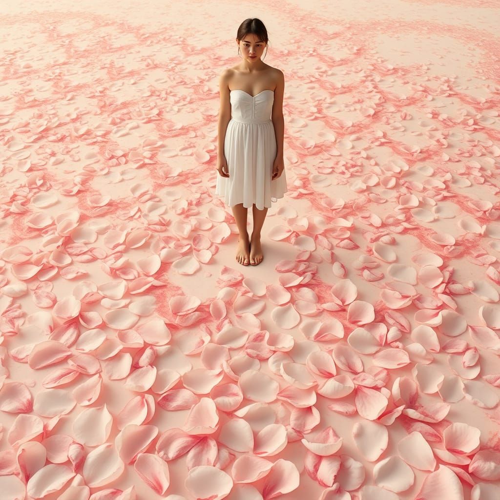 Ethereal Petal Floor in Dreamlike Quality