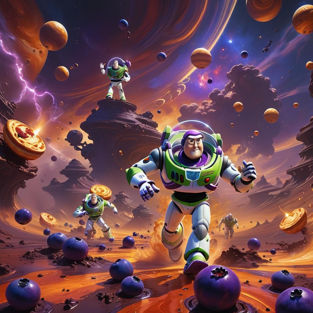 Buzz Lightyear Cheese Minefield Chase: Space Opera Art