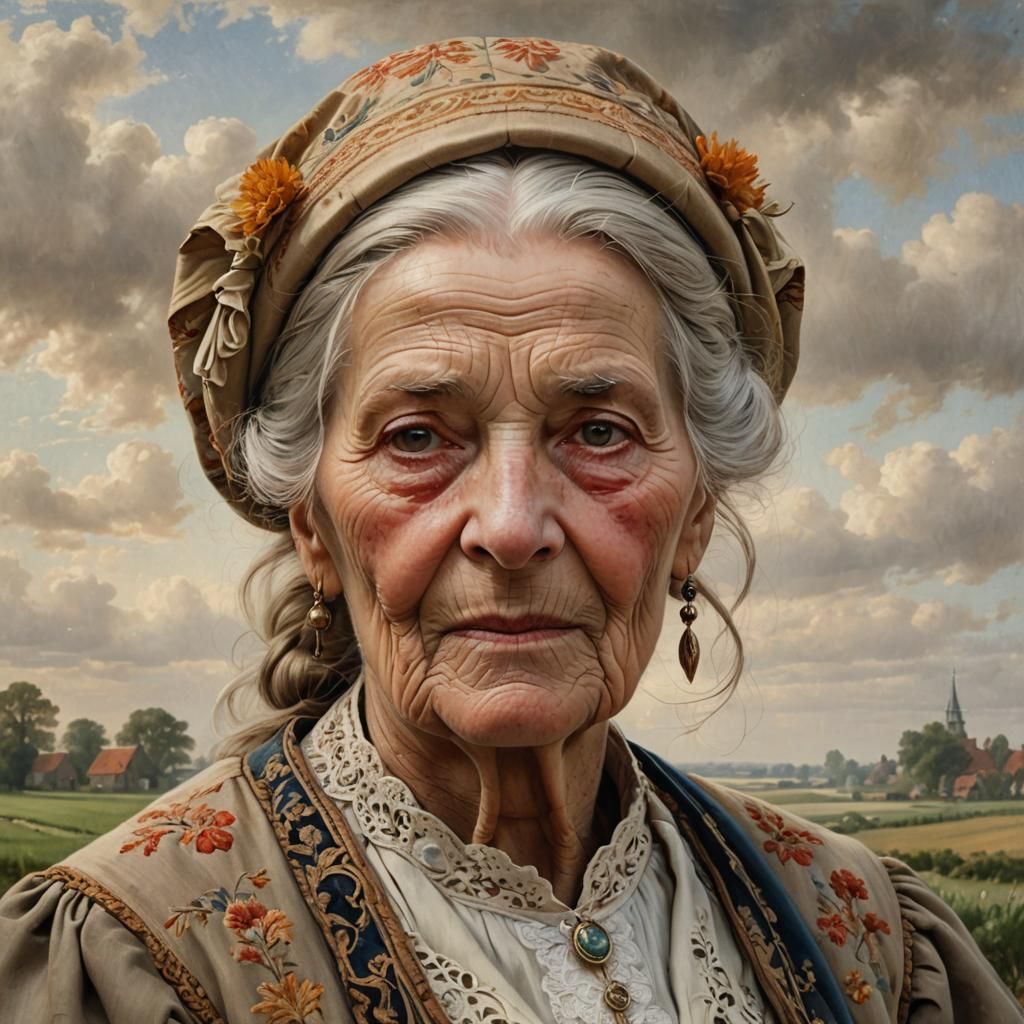 Dutch Realism Portrait of Cornelia Cornelis Akershoek