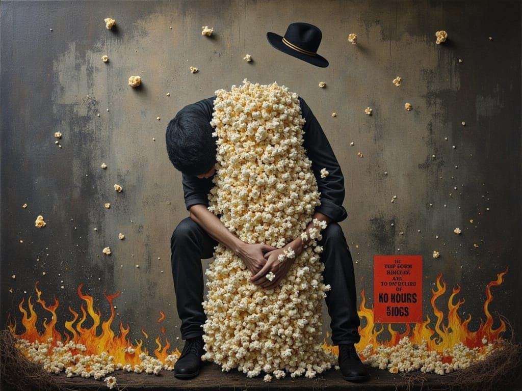 Sherlock Holmes Investigates Popcorn in Pop Art Style