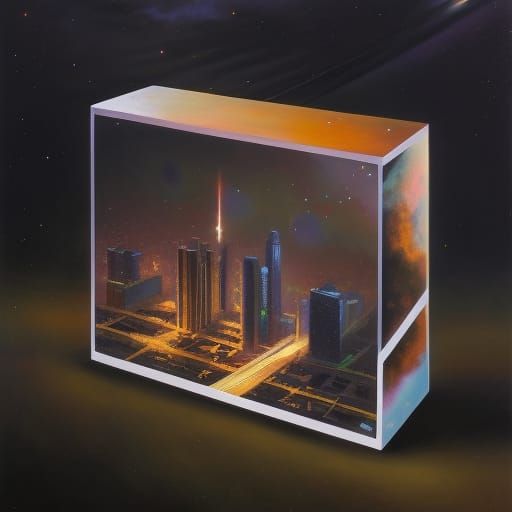 Universe in a Box: Surreal Oil Painting