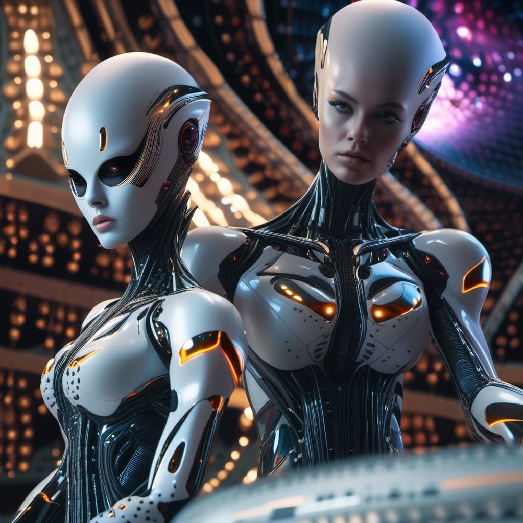 Abstracted Alien Portraits in Detailed Matte Painting